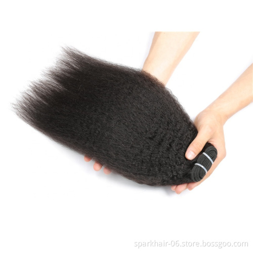 10A Grade Kinky Straight Remy Hair Bundles Yaki Human Hair Weave Cuticle Aligned Raw Virgin Hair Extensions